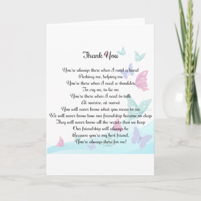 Thank You Poem Card (Front)