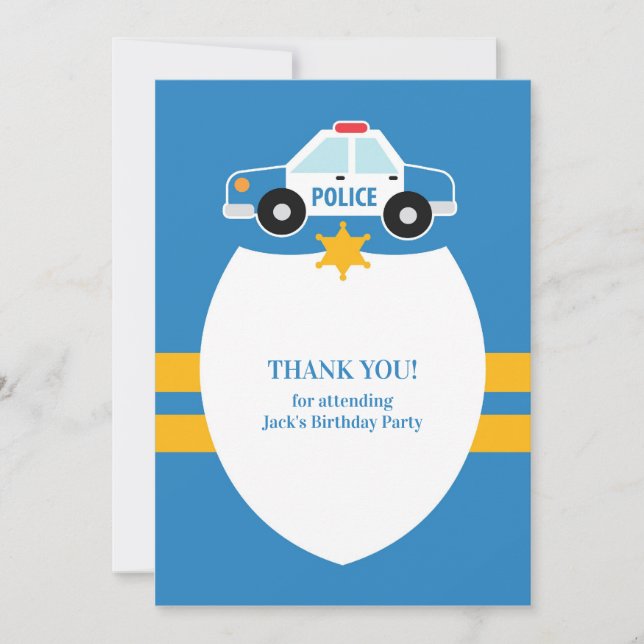 Thank You Police Theme Card (Front)