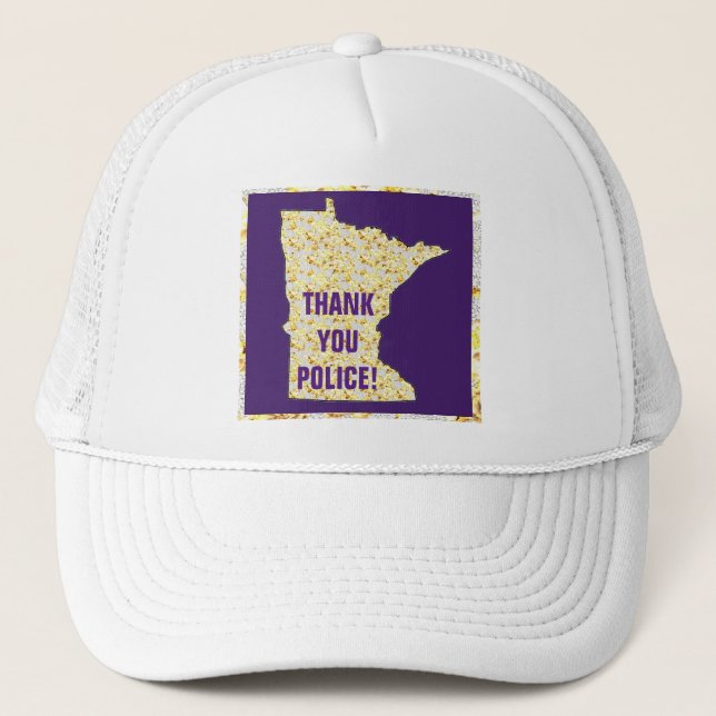 THANK YOU POLICE! TRUCKER HAT (Front)