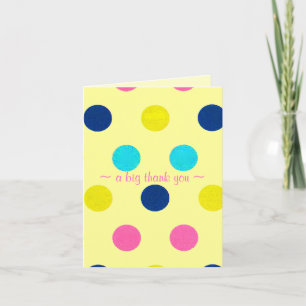 Thank You Polka Dot on Pale Yellow Card