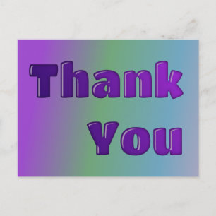 Thank You postcard