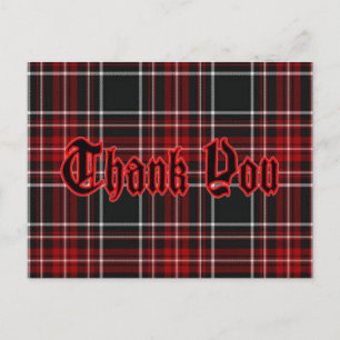 Thank You Postcard - Red Plaid*