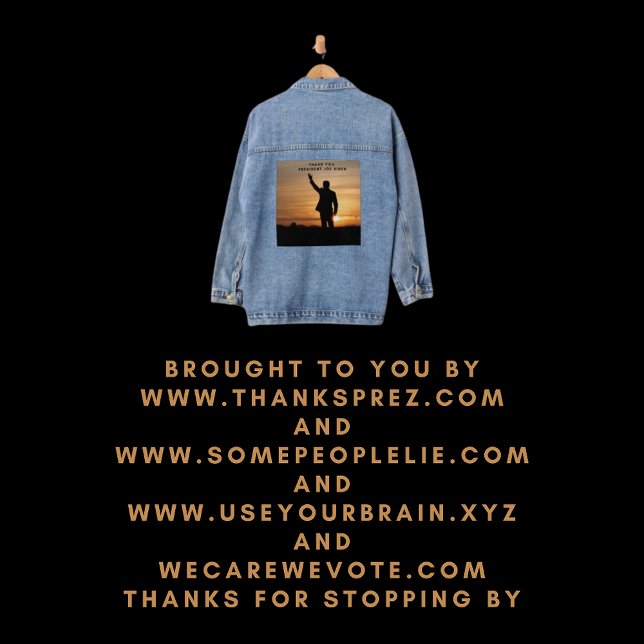 Thank you President Joe Biden Denim Jacket (Creator Uploaded)