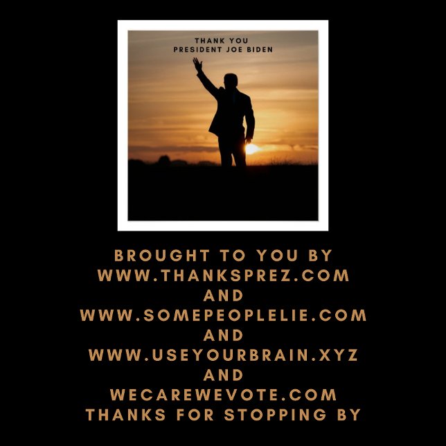 Thank you President Joe Biden Poster (Creator Uploaded)