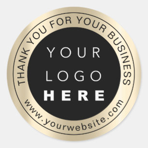 Thank You Professional Logo Promotional Business Classic Round Sticker