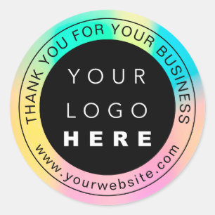 Thank You Professional Logo Promotional Business Classic Round Sticker
