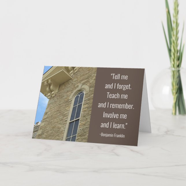 Thank You, Professor, for Teaching Me Card (Front)