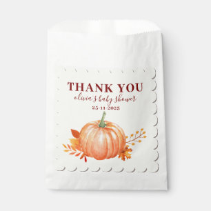 Thank You Pumpkin Fall Rustic Charm Baby Shower Favour Bag