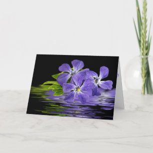 thank you-purple myrtle reflection thank you card