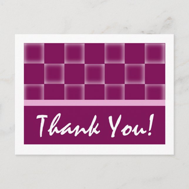 Thank You -Purple Postcard (Front)