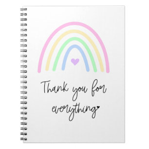 Thank You Rainbow Notebook