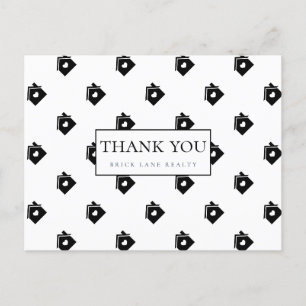 Thank You Real Estate Houses Postcard