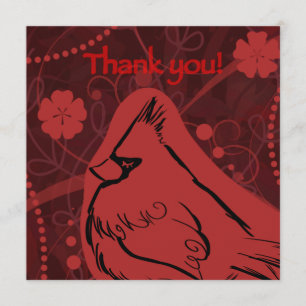 Thank You Red Cardinal Card