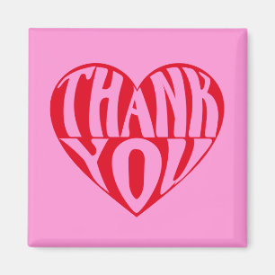 Thank you red heart magnet