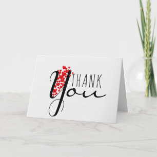 Thank You Red Hearts Card