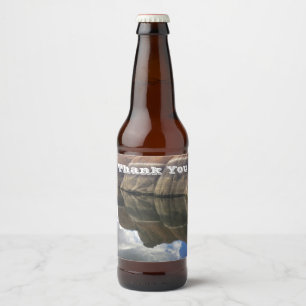 Thank You Red Rock Water Reflection Photo Arizona Beer Bottle Label