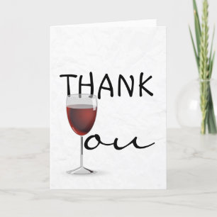 Thank You Red Wine  Card