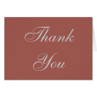 Thank You Redwood Grey Colour Greeting Card