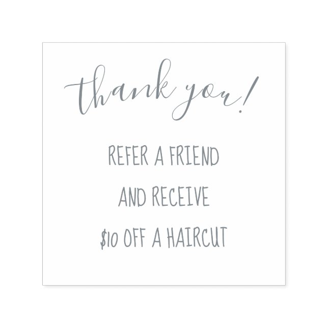 Thank you Refer a Friend Self Inking Stamp (Design)