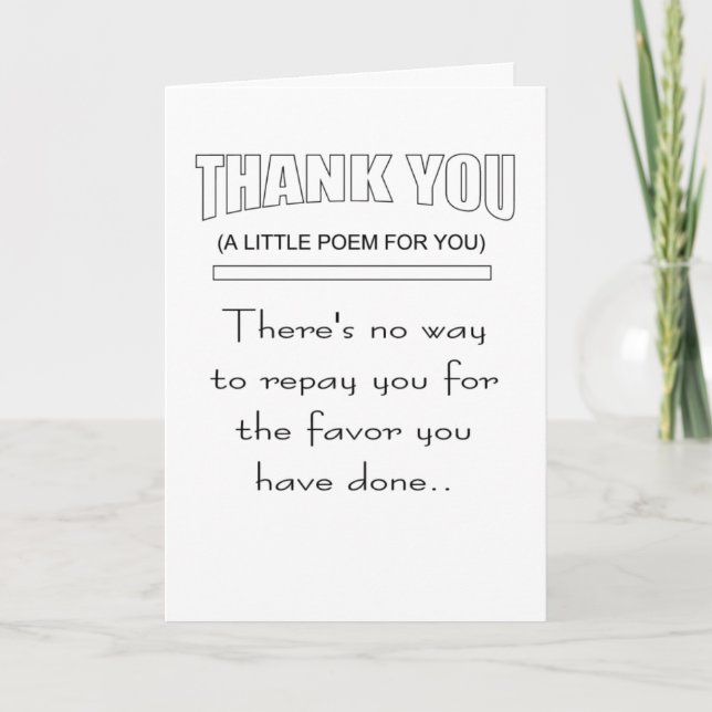Thank you repay card (Front)