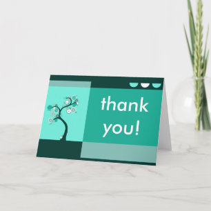 thank you : retro tree card