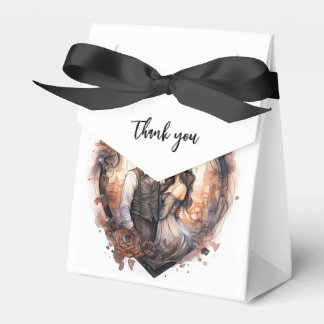 Thank you Romantic watercolor couple Favor Box