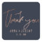 Thank you Rose Gold and Navy Blue Wedding Sticker
