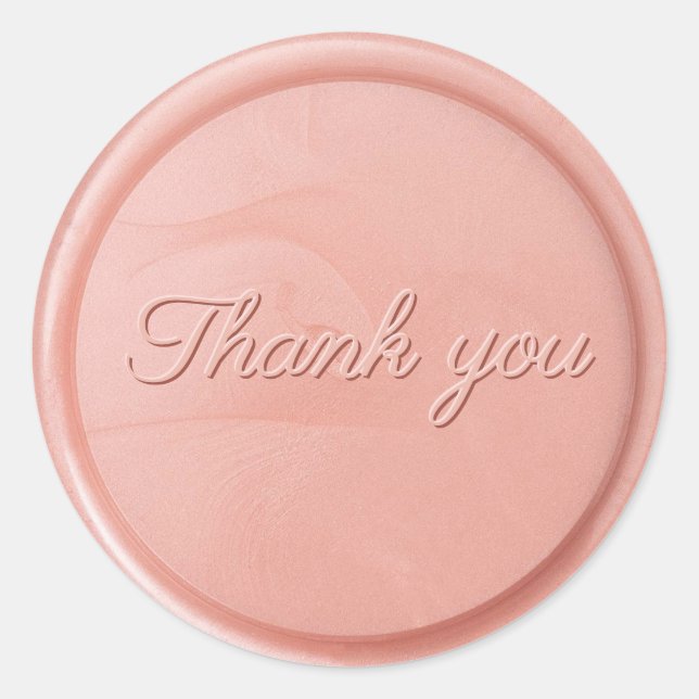 Thank you Rose Wax Seal Sticker (Front)