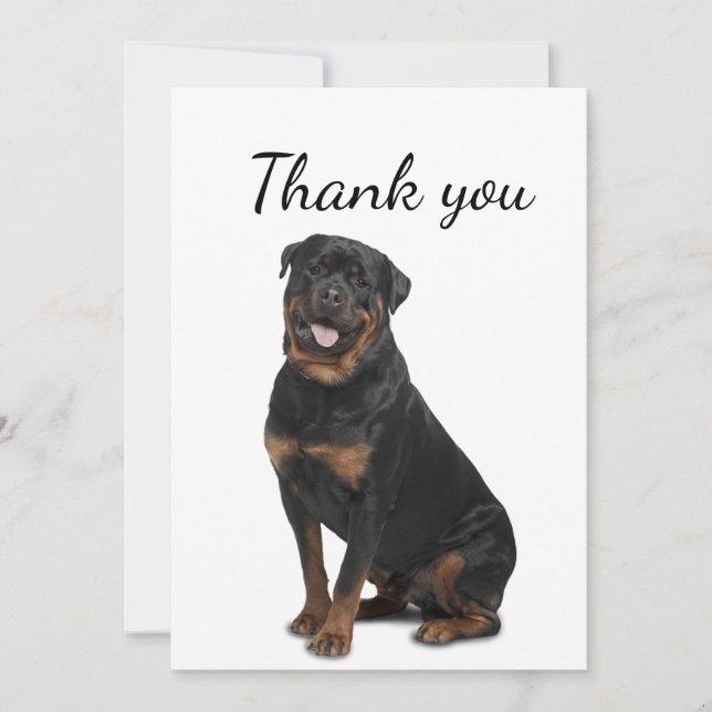 Thank You Rotweiller Dog Pet Animal  (Front)