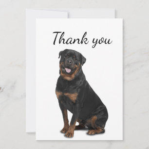 Thank You Rotweiller Dog Pet Animal  Card