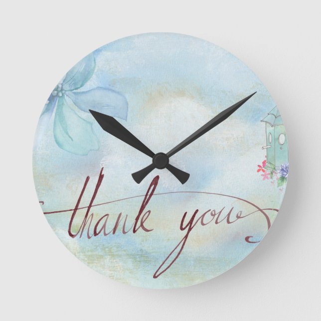 thank you round clock (Front)