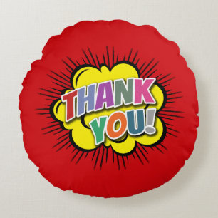 Thank You Round Pillow