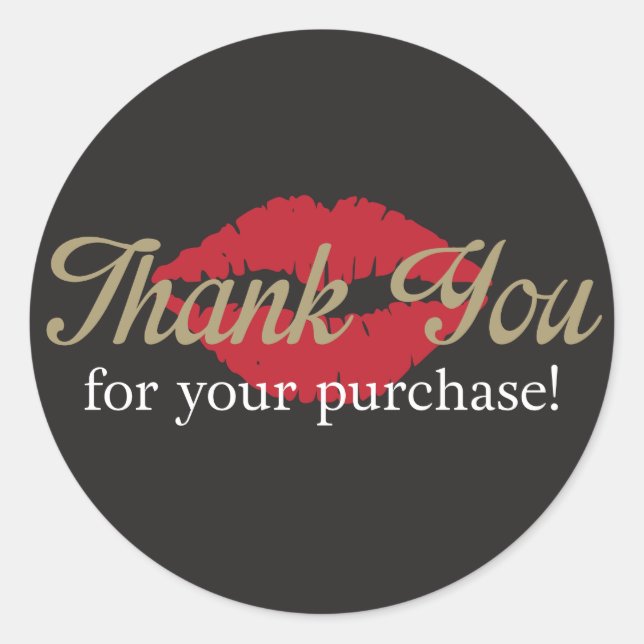 Thank You - Round Sticker (Front)