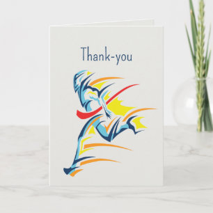 Thank You Running Marathon Fitness Event Card