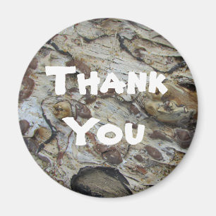Thank You Rustic Driftwood Pattern Appreciation Magnet