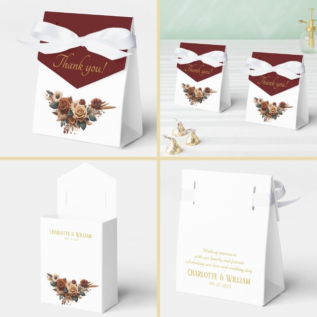 Thank you Rustic Floral Favor Box (Creator Uploaded)