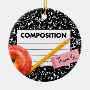 Thank You School Theme Ceramic Ornament