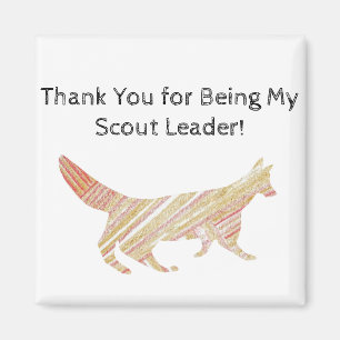 Thank You Scout Leader Fox Magnet