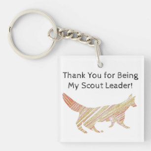Thank You Scout Leader Scouts Artistic Fox Keychain