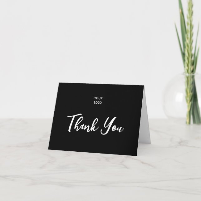 Thank You Script Blank Inside Business Logo Black (Front)