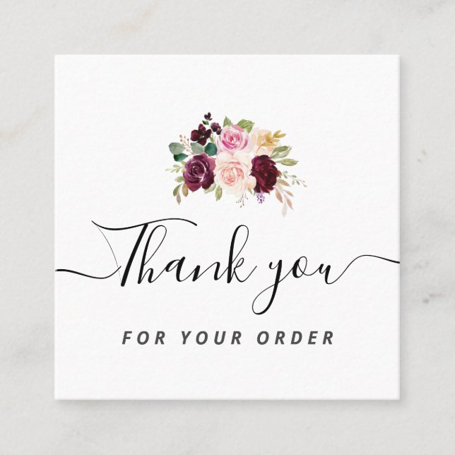 Thank you script business card (Front)