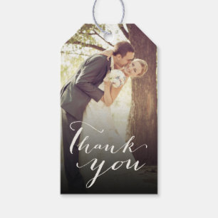 Thank You Script Calligraphy Wedding Gift Tags