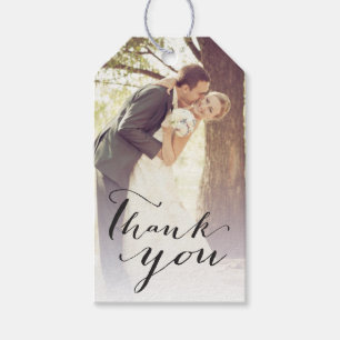 Thank You Script Calligraphy Wedding Gift Tags