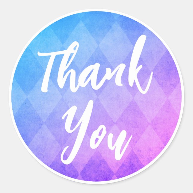 Thank You Script Colourful Stickers (Front)