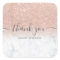 Thank you  script marble rose gold glitter ombre