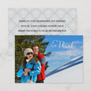 Thank You  Script Photo  - 3x5 Thank You Invitation