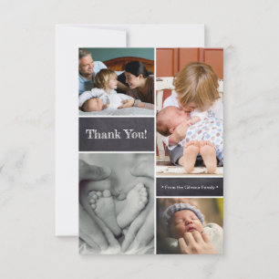 Thank you, second baby birth announcement