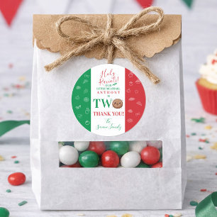 Thank You Second Birthday Party Italian Meatball Classic Round Sticker