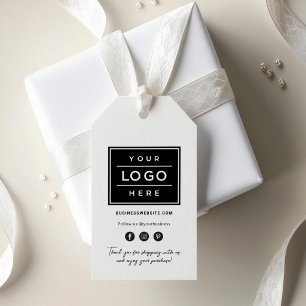 Thank You Shopping Custom Business Logo Gift Tags