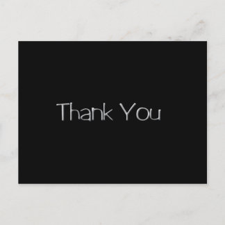 Thank You Silver Postcard